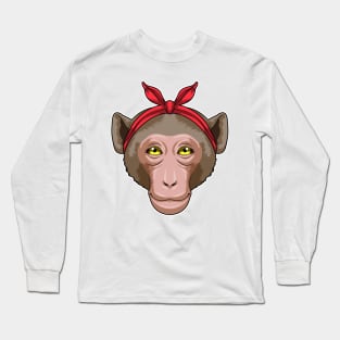 Monkey with Bandana Long Sleeve T-Shirt